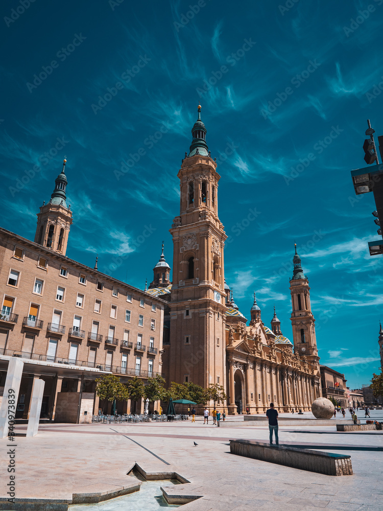 Naklejka premium Zaragoza, beautiful citiy in the north of Spain
