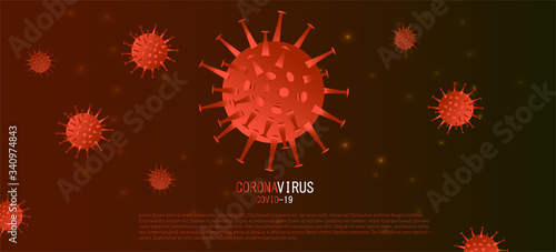Coronavirus outbreak and coronavirus flu background. Coronavirus 2019-nKoV. Pandemic health risk, immunology, virology, epidemiology concept.	