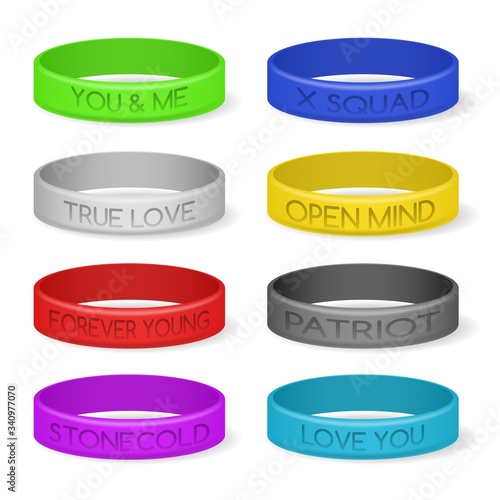 Colour silicone bracelets