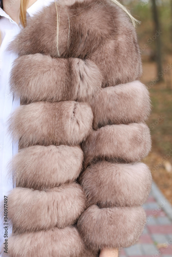 women's fur coat made of Arctic Fox fur women's fur coat made of Arctic Fox fur
