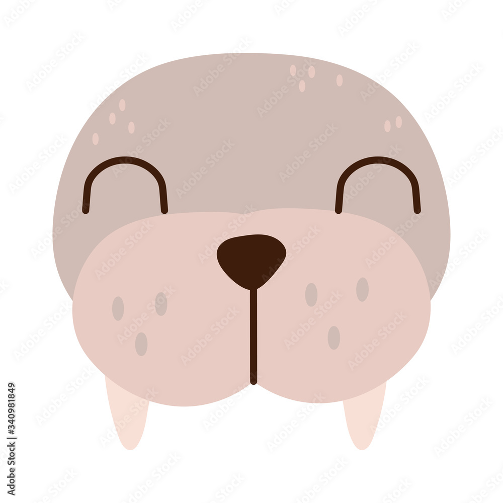 cute sea lion animal flat style cute sea lion animal flat style