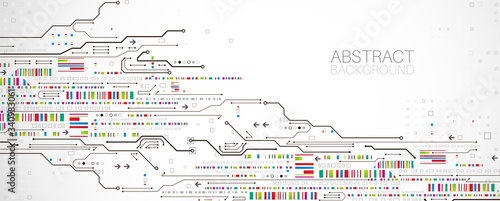 Abstract technology circuit board. Communication concept.