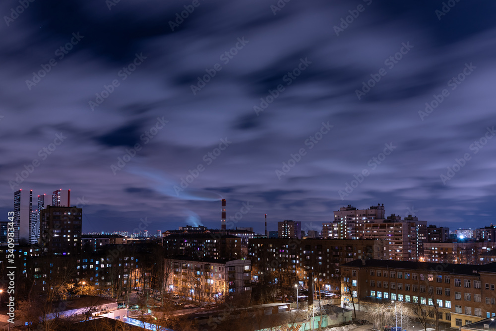 Night panorama of the city