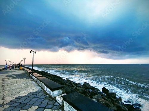 storm over the sea