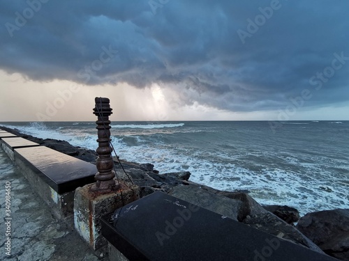storm over the sea