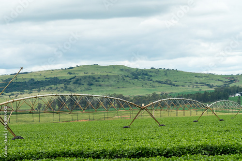 centre pivot irrigation mechanical system on a farm in Kwazulu Natal, South Africa