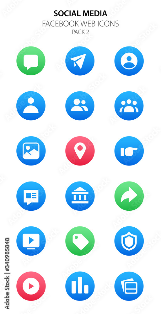 Facebook web icons - Pack 2 - 18 items Facebook web icons - Pack 2 - 18 items