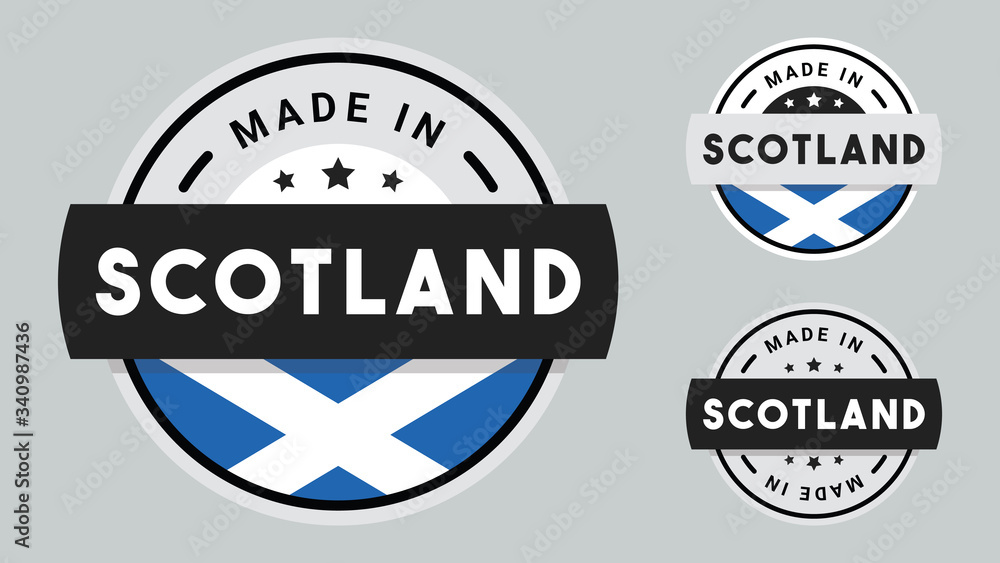 Made in Scotland collection with Scotland flag symbol.