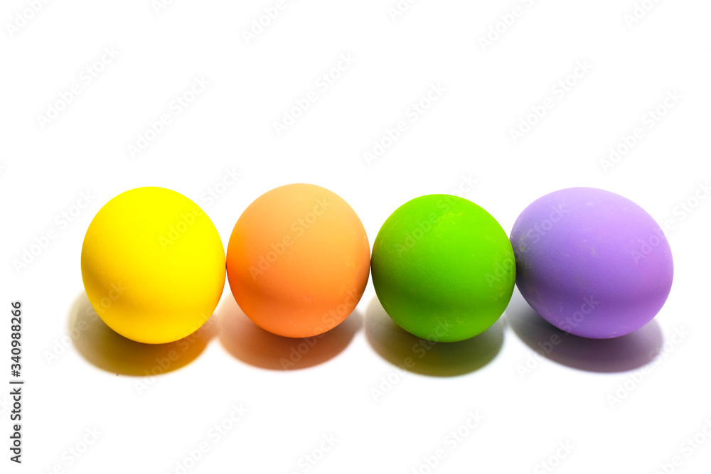 easter eggs isolated on white