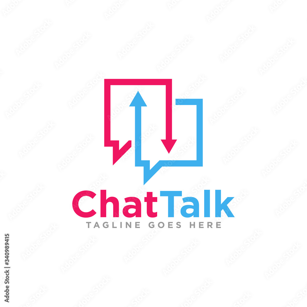 Chat Communication Logo Design Vector Chat Communication Logo Design Vector