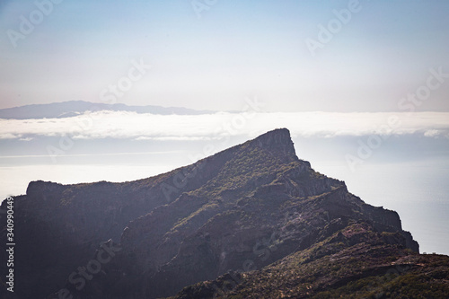 Distance view in Los Gigantes mountains, Tenerife