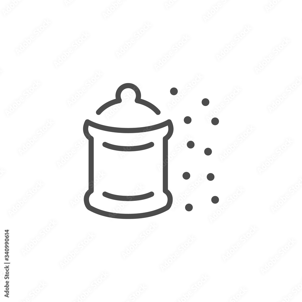 Sugar bowl line outline icon Sugar bowl line outline icon