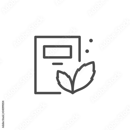 Stevia sugar line outline icon