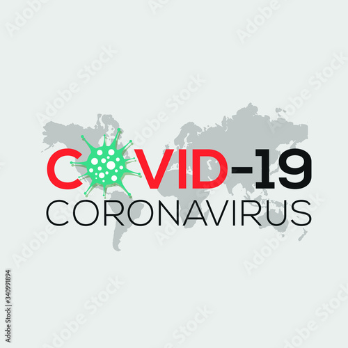 Corona Virus Banner Vector for web world map