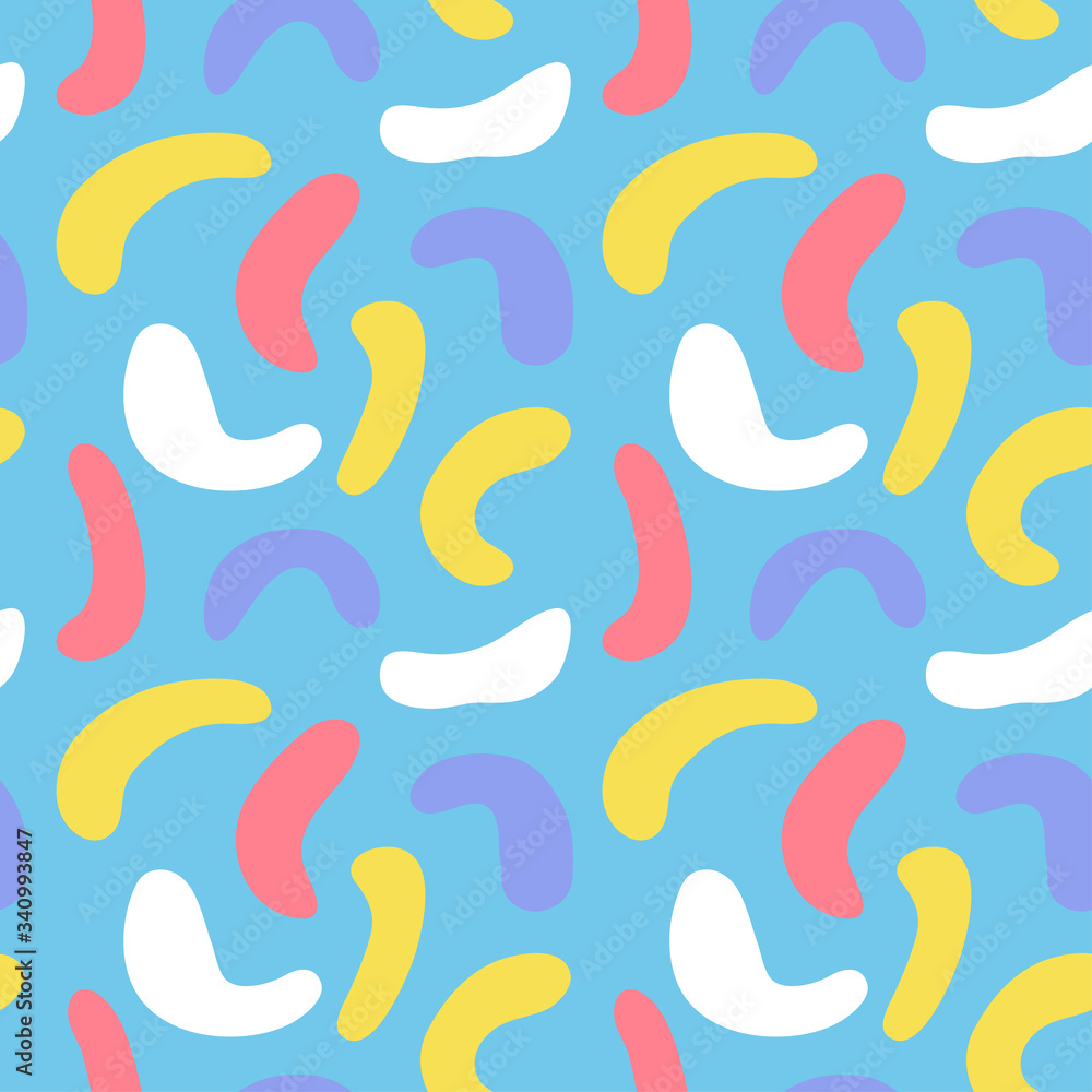 Hand drawn seamless pattern with circles. Abstract pop art background. Grunge vector illustration in style 90s Hand drawn seamless pattern with circles. Abstract pop art background. Grunge vector illustration in style 90s