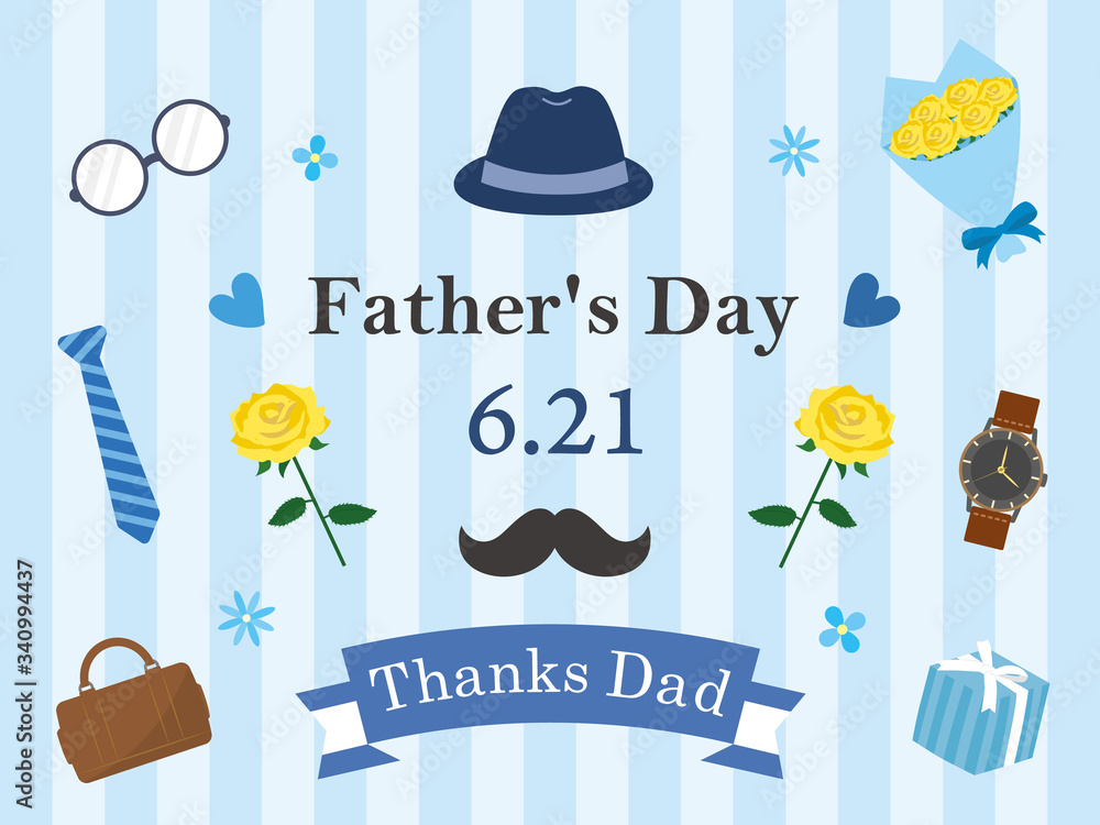 父の日 オシャレなメッセージカード Stock Vector Adobe Stock