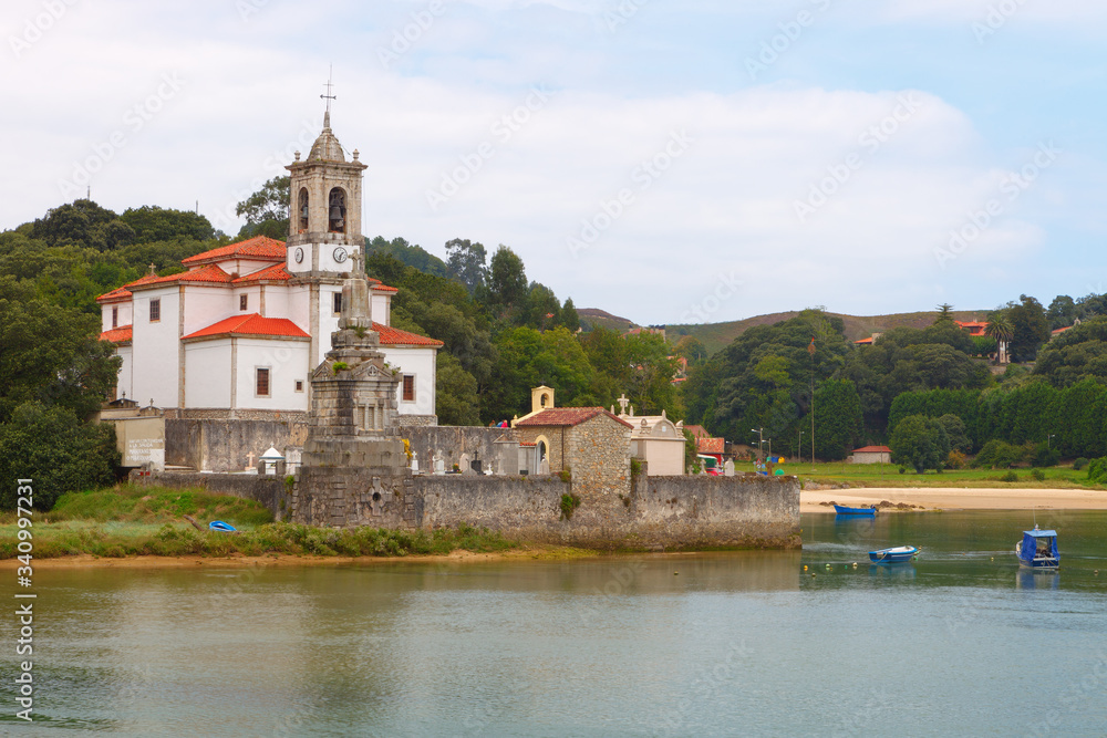 Niembro church and cemetery in Asturias, Spain Niembro church and cemetery in Asturias, Spain