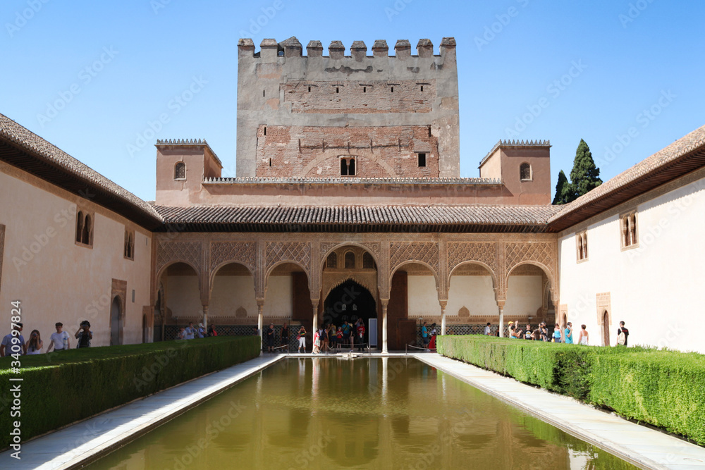 Fototapeta premium Exterior of Comares Palace and Tower, Granada, Spain