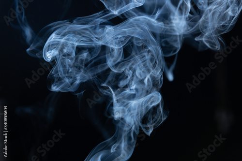 Smoke texture on black background