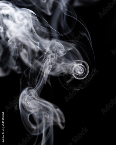 Smoke texture on black background