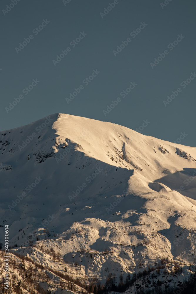 South Bohinj mountain range in winter