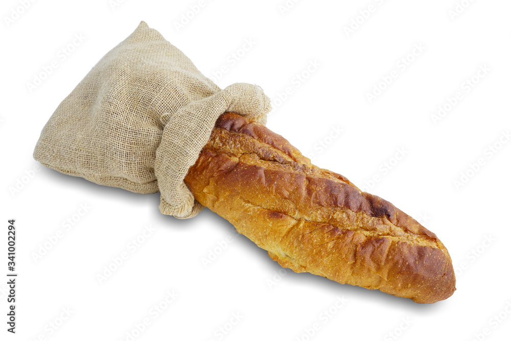 Fresh homemade bread isolated on white background. This has clipping path.