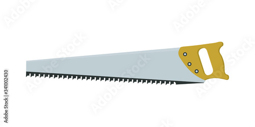 Hand saw tool vector flat i...