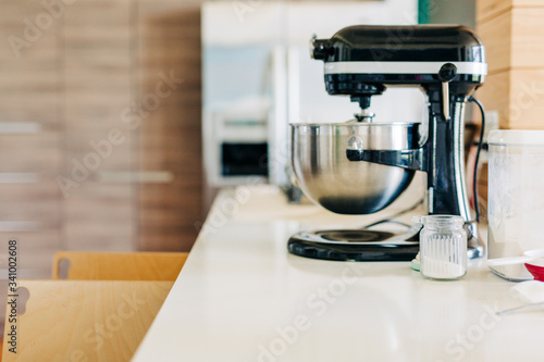 Standup Mixer on Kitchen Counter