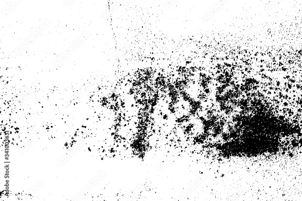 Fototapeta premium Distressed detailed overlay texture of rough surface, cracked wall, stone and old paint. Grunge horizontal background. One color graphic resource.