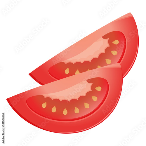 トマトのイラスト_串切り