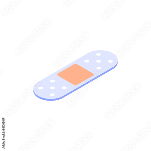 Medical plaster icon isolated on white background.