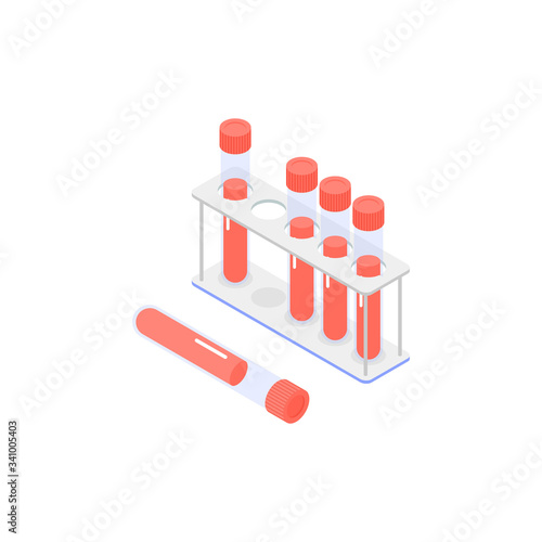 Blood sample icon isolated on white background. Can be used for infographics, internet sites, web banners.