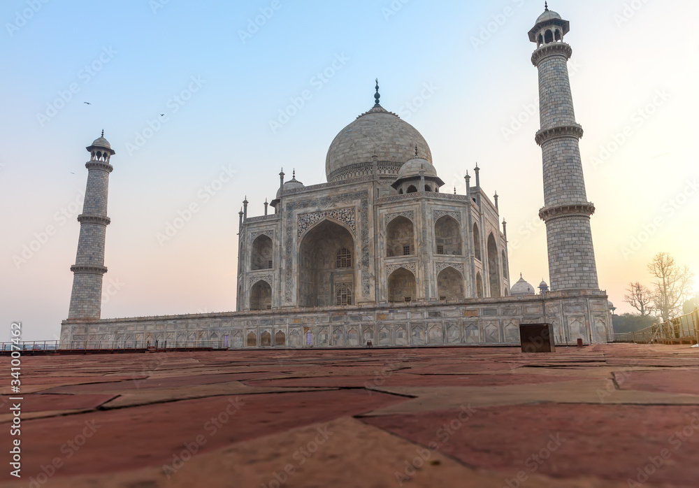 Famous Taj Mahal close view, Agra, India