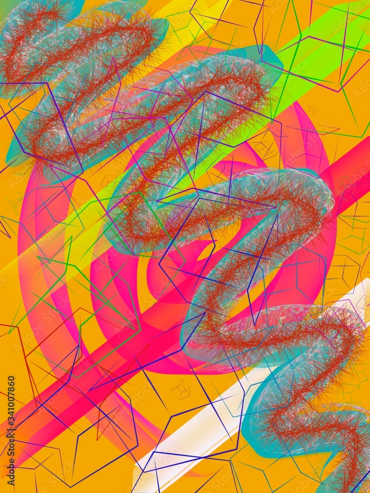 Ilustración de un fondo de curvas y cubos
Ilustración de un fondo de curvas y cubos