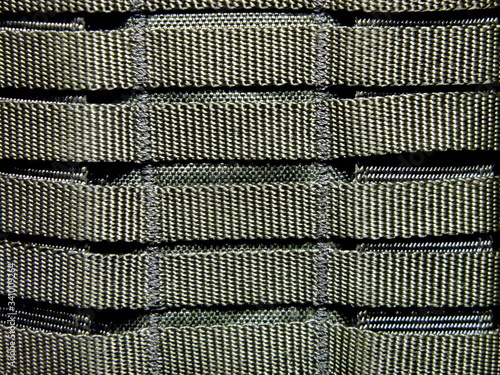 The fastening system of military equipment MOLLE straps