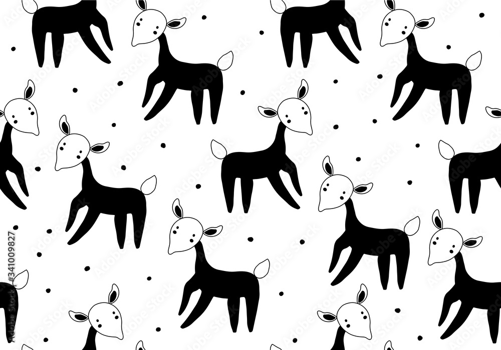 Animal baby pattern with deer.