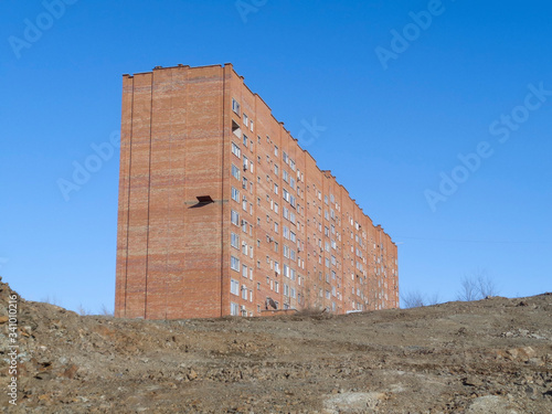Wallpaper Mural Modern apartment building. New residential area. Blue sky. Ust-Kamenogorsk (Kazakhstan) Torontodigital.ca