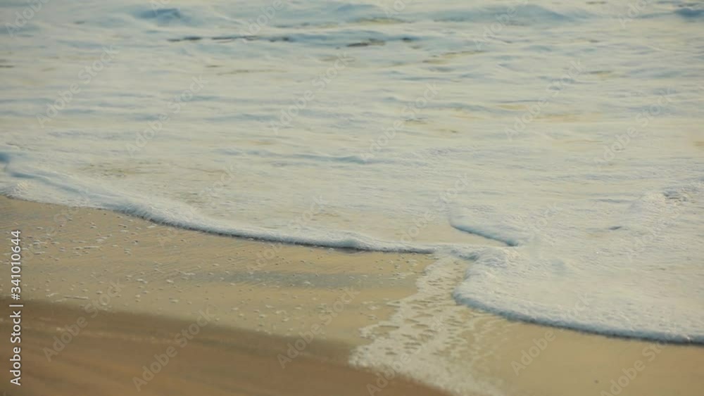 Ocean Waves Rolling - Beautiful Beach with Blue Sky White Sand with Natural Background Ocean Waves Rolling - Beautiful Beach with Blue Sky White Sand with Natural Background