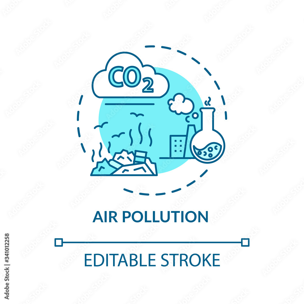 Air pollution concept icon Air pollution concept icon