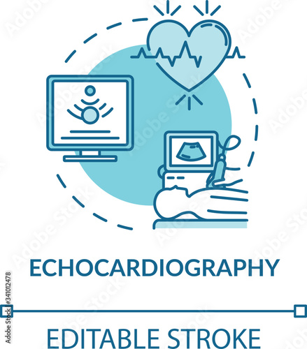 Echocardiography concept icon
