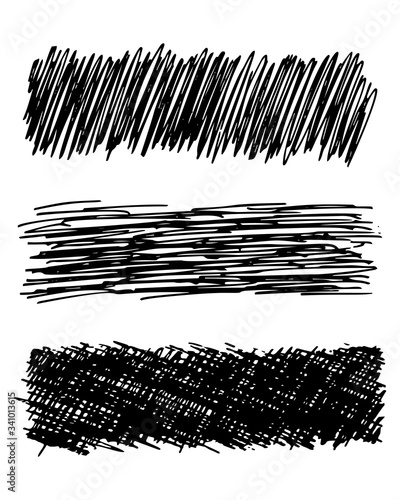 Hand drawn rectangle scribble smear