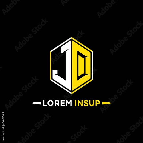 JO initial hexagon logo monogram designs modern templates .