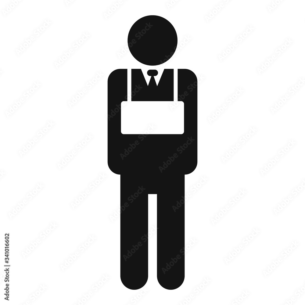 Unemployed manager icon. Simple illustration of unemployed manager vector icon for web design isolated on white background
