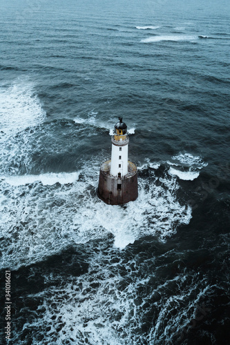 Lighthouse in the sea