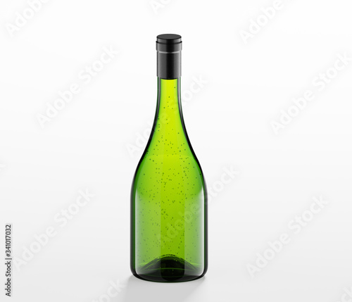 Wine bottle on background - Mock-up