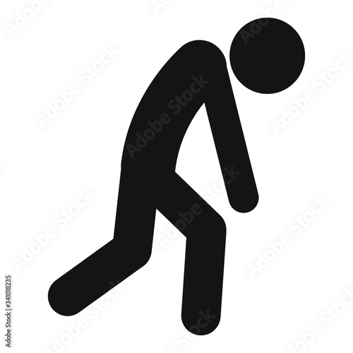 Depression man icon. Simple illustration of depression man vector icon for web design isolated on white background