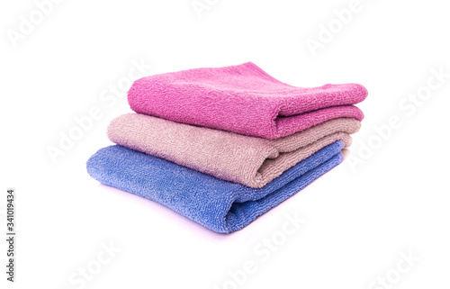 Set of towels isolated