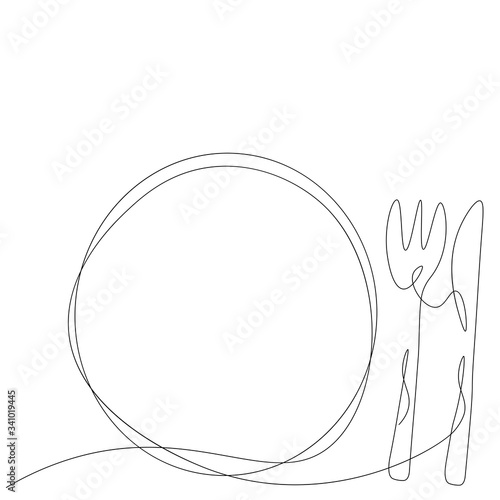 Fork and knife background vector illustration