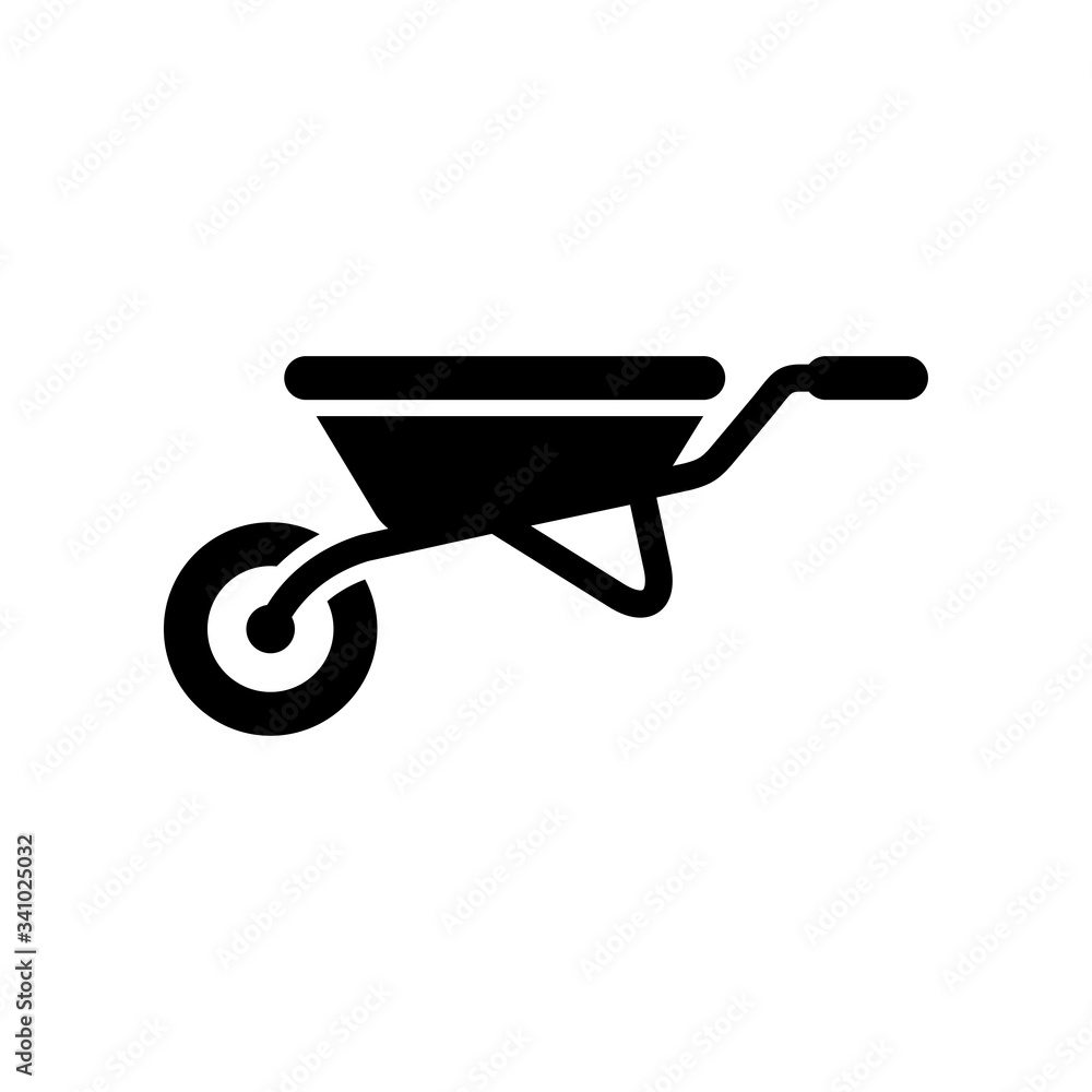 wheelbarrow icon vector trendy design template wheelbarrow icon vector trendy design template