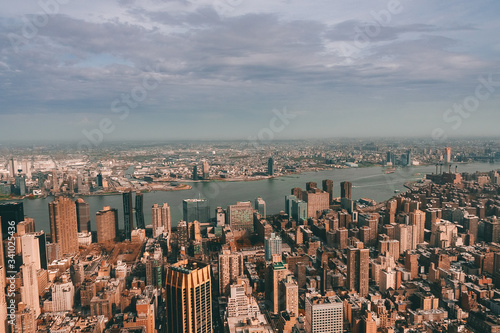 New York City, NY, USA - 04/16/2019: Empire State Building view